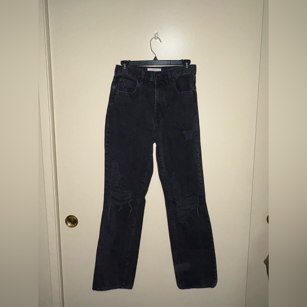 SLVRLAKE Black Straight Leg Jeans - Picture 1 of 4